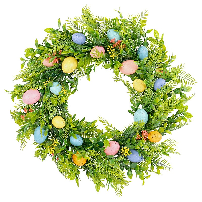 Easter,Friendship Gifts,Thank You,Easter Egg Wreath – Holiday Decoration Door Hanging Wreath